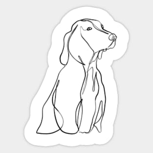 Dog minimal one line art Sticker